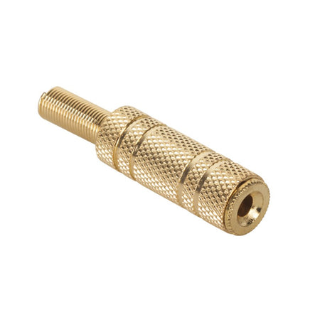 Mufă jack 3.5 mm mamă stereo aurie pe cablu GNI0015S