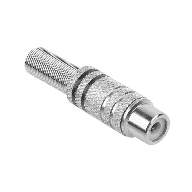 Mufă RCA mamă metal nichel negru GNI0065A
