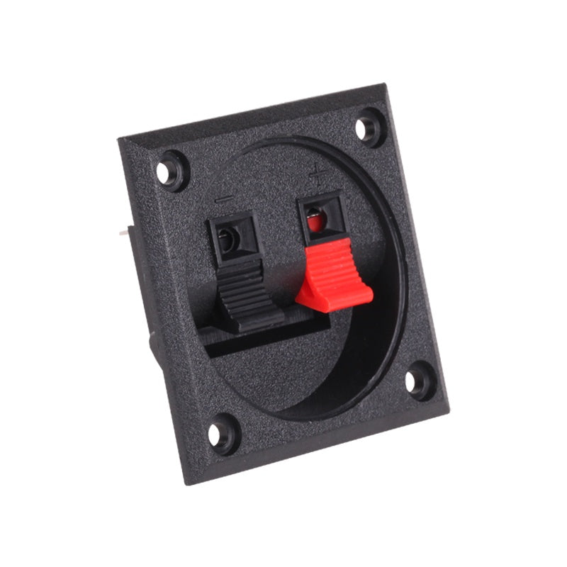 Conector boxă 2 contacte pătrat pentru difuzor montare pe panou GNI0237