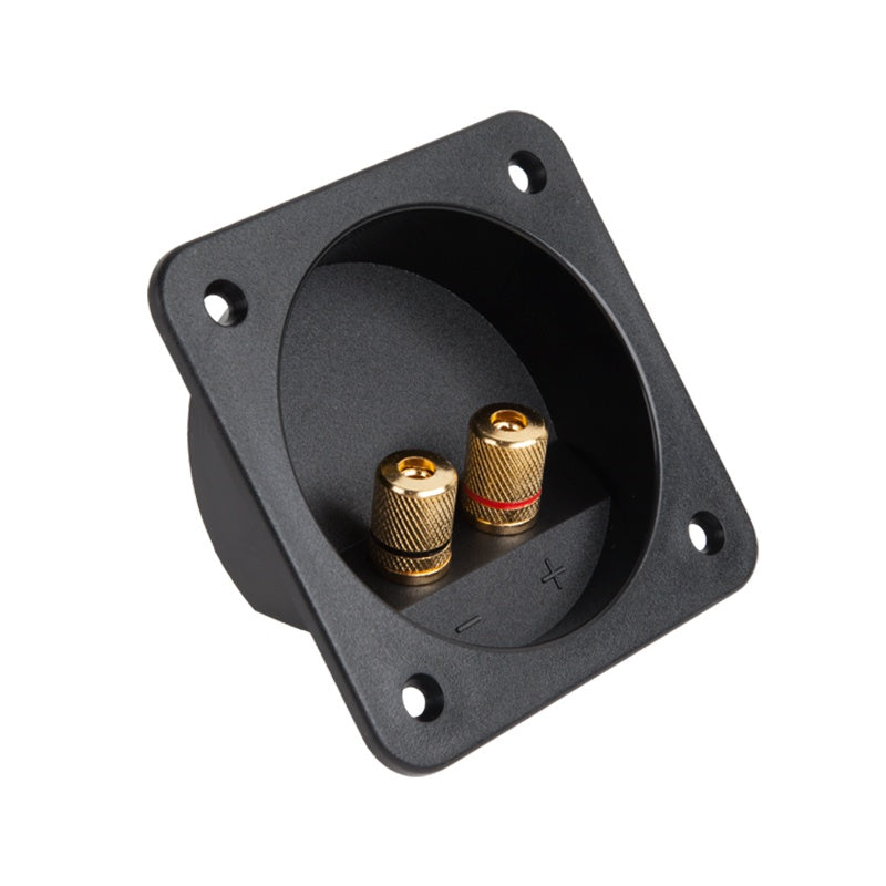 Conector boxă 2 banane aurii, montare pe panou GNI0241