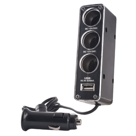 Adaptor Priza Auto 3in1 + Usb