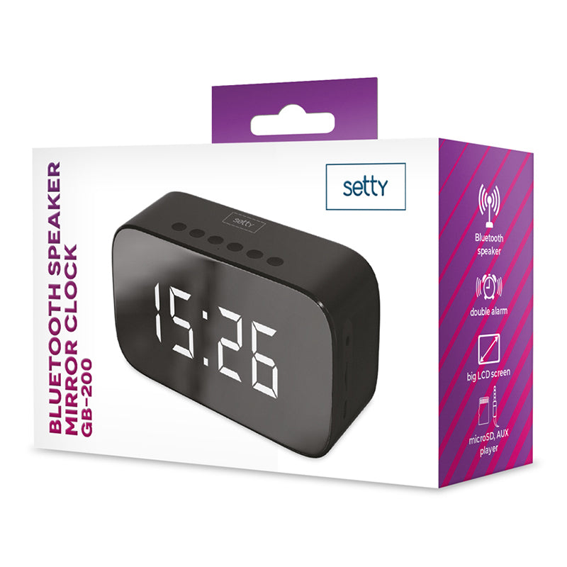 Ceas deșteptător cu boxă Bluetooth Setty GSM099286