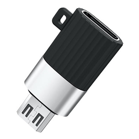 Adaptor micro USB la tip C negru pentru încărcare și date Xo GSM102885