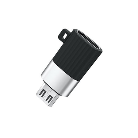 Adaptor micro USB la tip C negru pentru încărcare și date Xo GSM102885