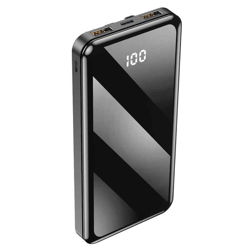Baterie externă power bank Forever TB-411 de 10 000 mAh cu cabluri incorporate USB-C, Lightning și microUSB GSM103789