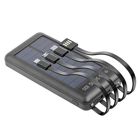 Power bank 4în1 10000 mAh cu încărcare solară, porturi multiple GSM115778
