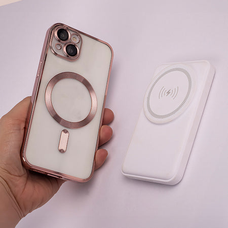 Stație încărcare 5 în 1 cu wireless magnetic, portabilă, albă Forever GSM173083