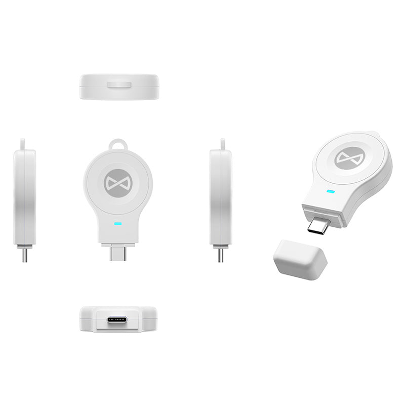 Stație încărcare 5 în 1 cu wireless magnetic, portabilă, albă Forever GSM173083