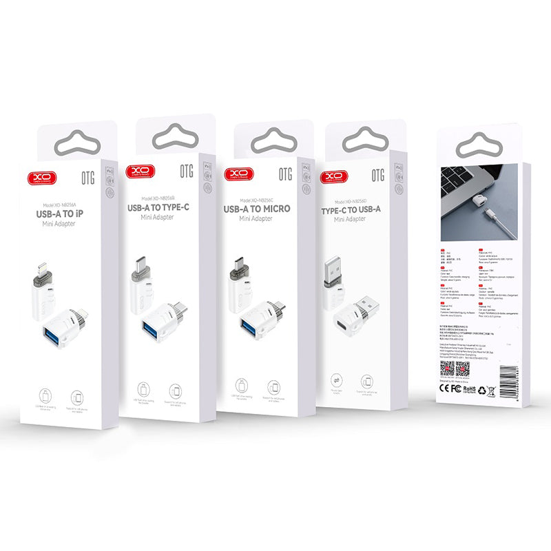 Adaptor OTG tip C la USB alb, compatibil Lightning, Xo GSM177685