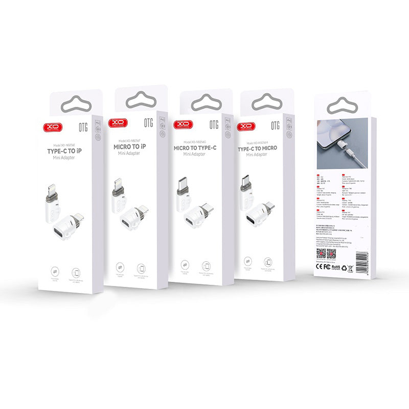 Adaptor USB-C la Lightning alb, încărcare și date, XO GSM177688