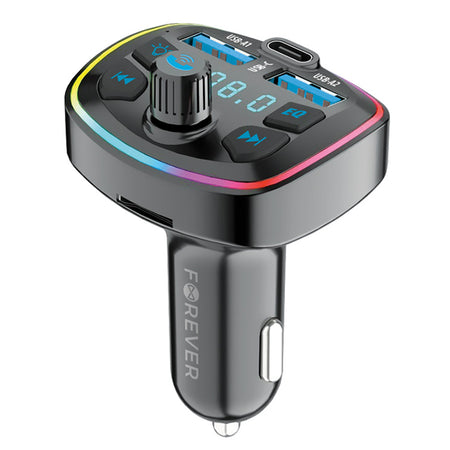 Modulator FM cu Bluetooth, 2×USB 1A și 3.1A, USB-C 20W, Forever light GSM179081