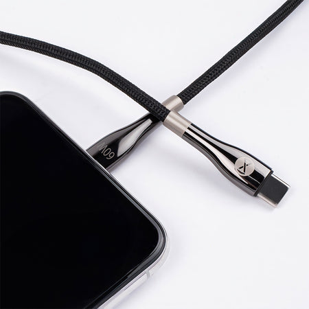 Cablu USB-C la USB-C 2 m 60 W negru Forever GSM180338