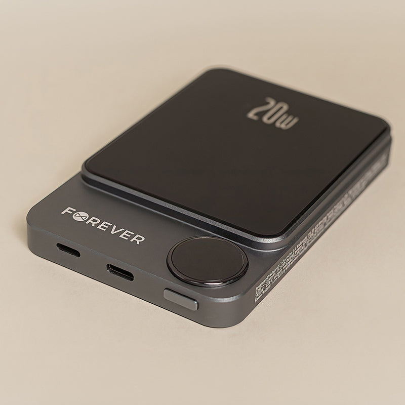 Power bank magnetic 5000 mAh cu incarcare wireless PD+QC, 20 W GSM181434