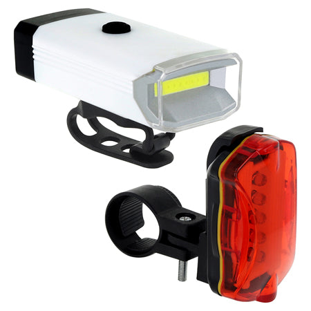 Set lumini bicicletă față-spate cu prindere rapidă Forever light GSM182475