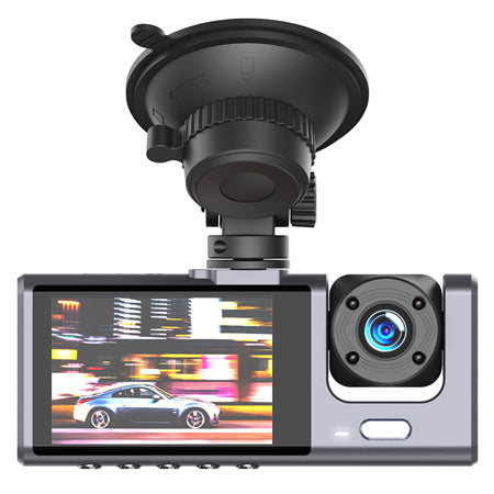 Cameră auto de bord Full HD 1920×1080 px cu 3 camere și ecran de 2 inch Xo GSM183110