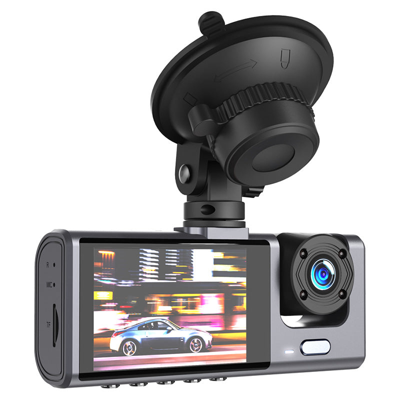 Cameră auto de bord Full HD 1920×1080 px cu 3 camere și ecran de 2 inch Xo GSM183110