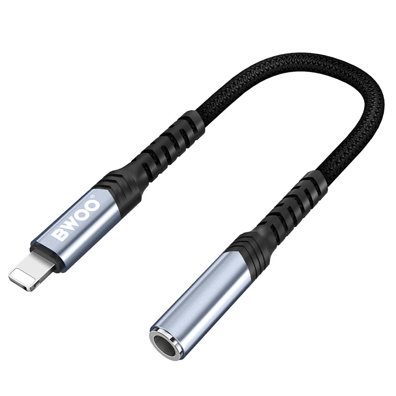 Adaptor audio Lightning la jack 3.5 mm negru Bwoo GSM183264