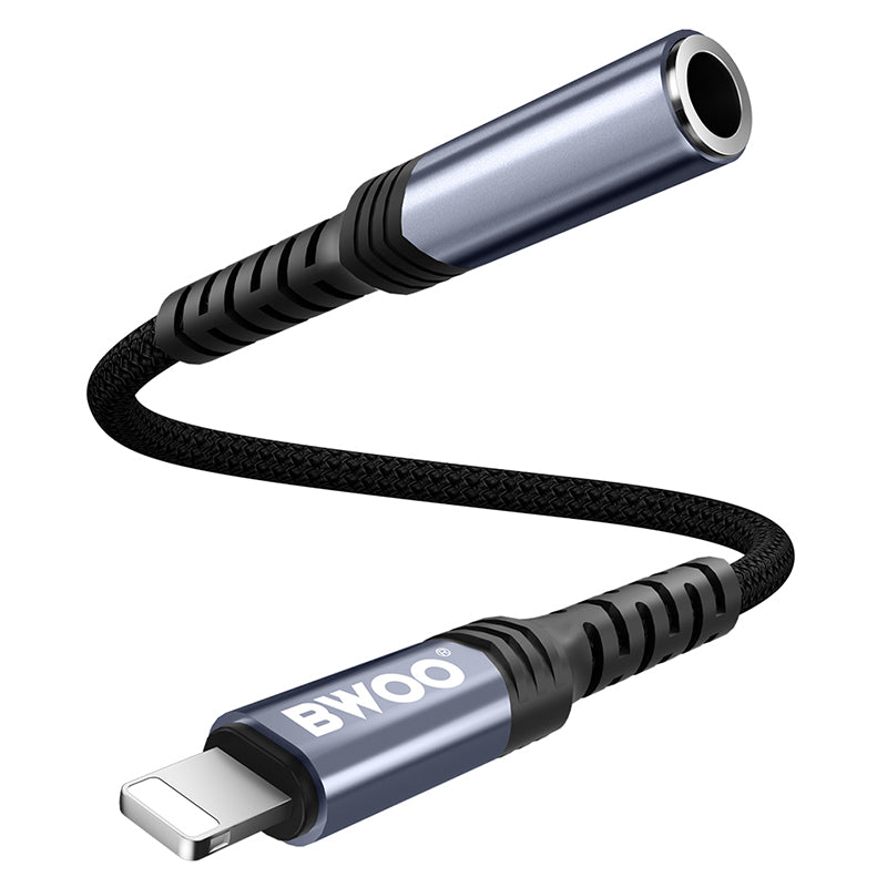 Adaptor audio Lightning la jack 3.5 mm negru Bwoo GSM183264