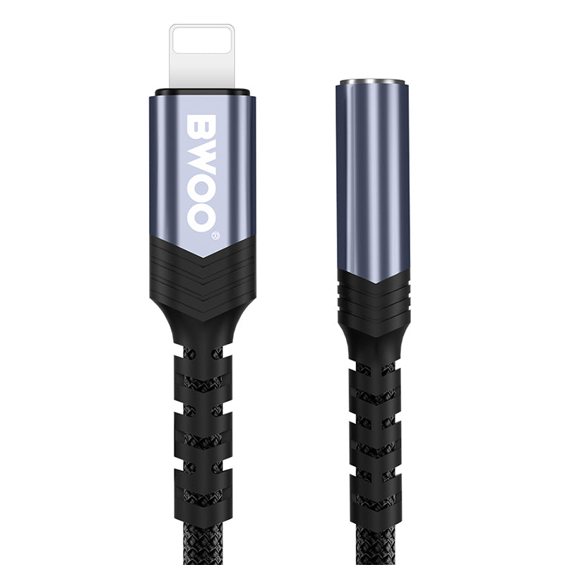 Adaptor audio Lightning la jack 3.5 mm negru Bwoo GSM183264