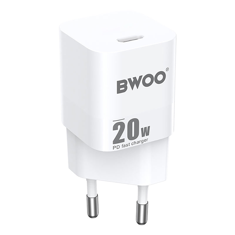 Încărcător rețea 20 W USB-C, Power Delivery, alb Bwoo GSM183267
