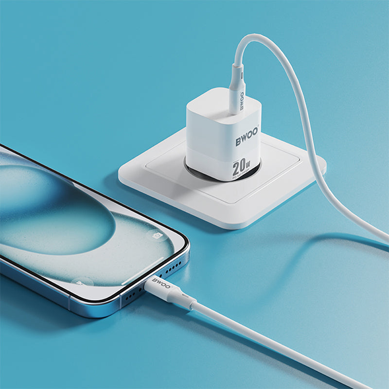 Încărcător rețea 20 W USB-C, Power Delivery, alb Bwoo GSM183267