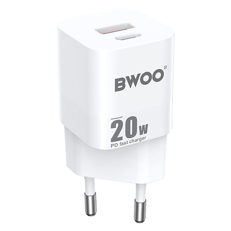Încărcător rețea 20 W USB-C/USB cu încărcare rapidă Bwoo GSM183268