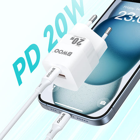 Încărcător rețea 20 W USB-C/USB cu încărcare rapidă Bwoo GSM183268