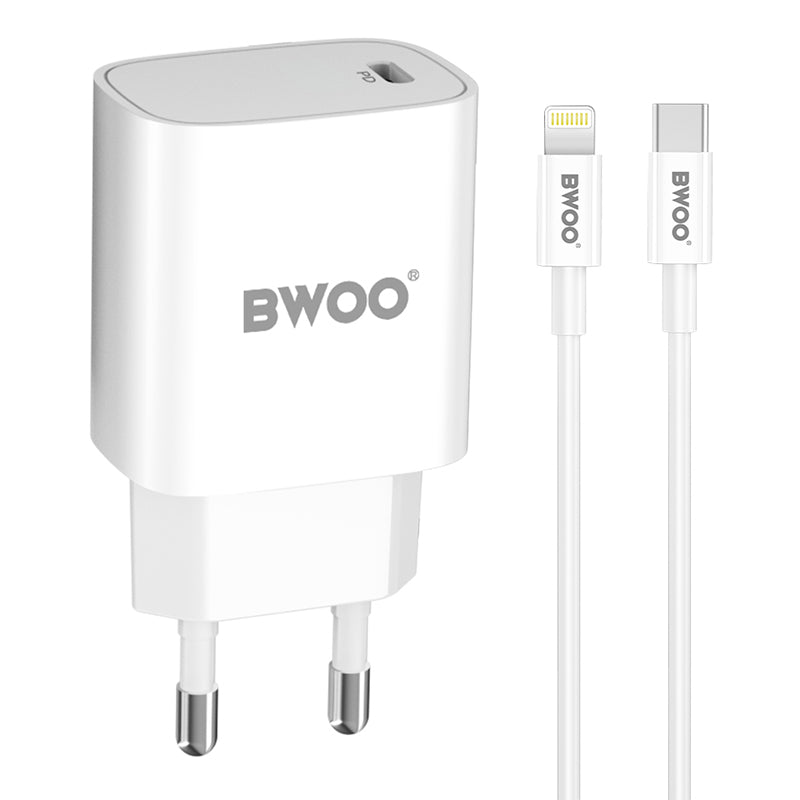 Incarcator Retea 20w Usb C + Cablu Lightning