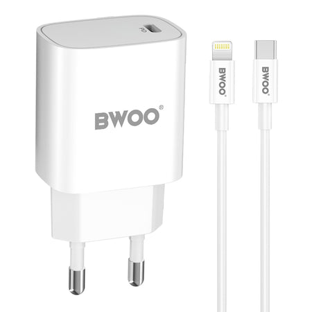 Incarcator Retea 20w Usb C + Cablu Lightning