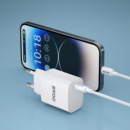 Incarcator Retea 20w Usb C + Cablu Lightning