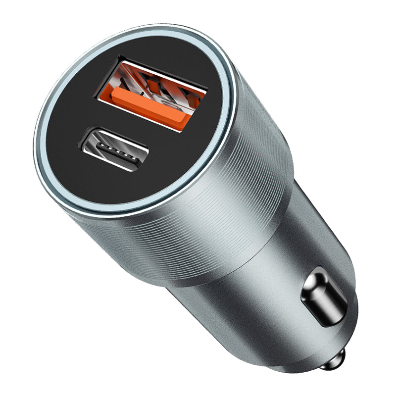 Încărcător auto cu 2 porturi USB 38W cu QC 18W și PD 20W Bwoo