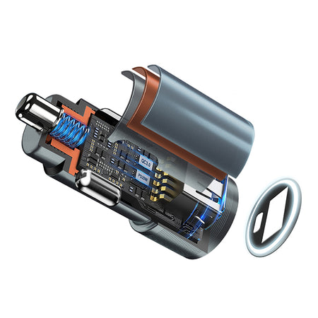 Încărcător auto cu 2 porturi USB 38W cu QC 18W și PD 20W Bwoo
