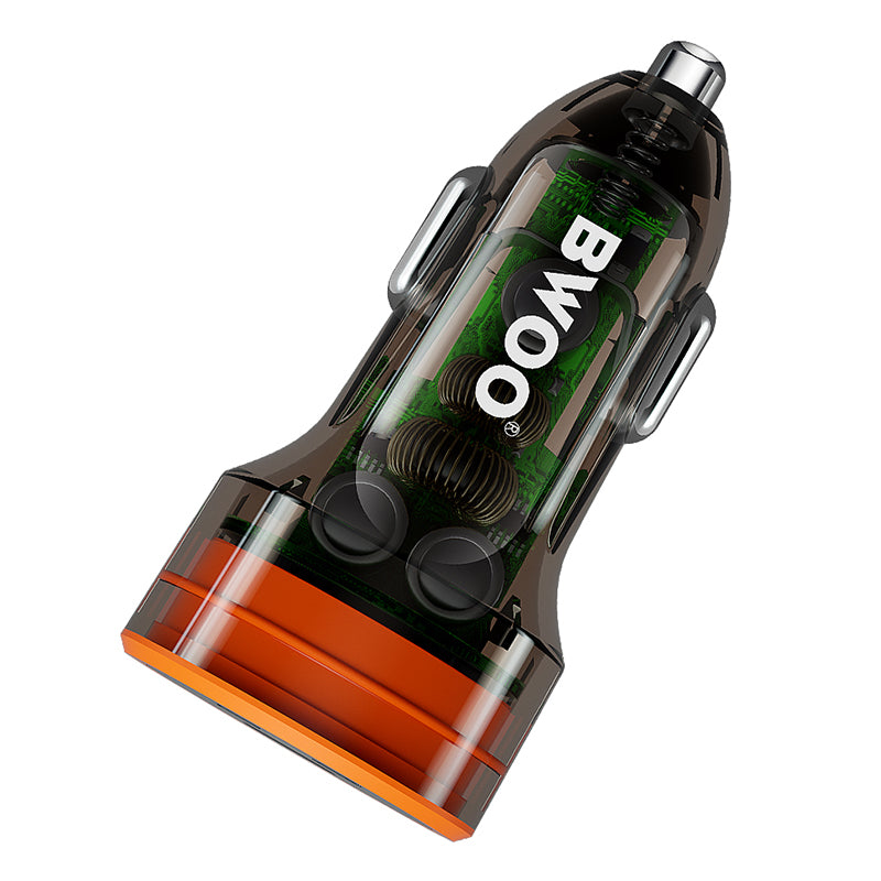 Încărcător auto cu 2 porturi USB 38W cu QC 18W și PD 20W Bwoo
