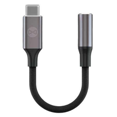 Adaptor audio USB-C la jack 3.5 mm, stereo, negru, Forever GSM184537
