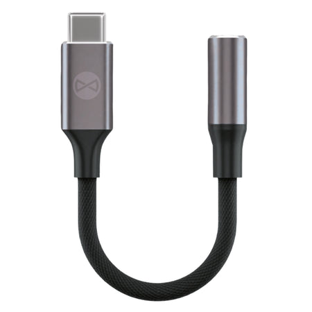Adaptor audio USB-C la jack 3.5 mm, stereo, negru, Forever GSM184537