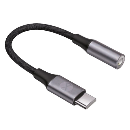 Adaptor audio USB-C la jack 3.5 mm, stereo, negru, Forever GSM184537