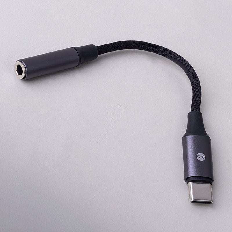 Adaptor audio USB-C la jack 3.5 mm, stereo, negru, Forever GSM184537