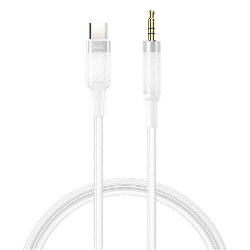 Cablu jack 3.5 mm la USB-C 1 m alb Xo GSM188175