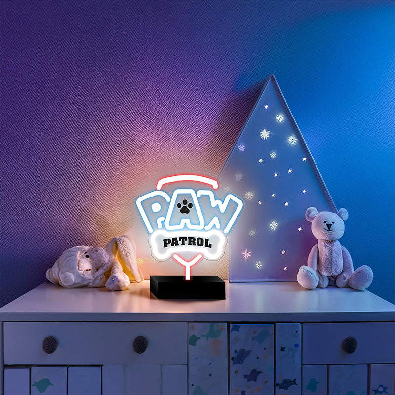 Neon LED Paw Patrol logo decor pentru camera copii GSM189324