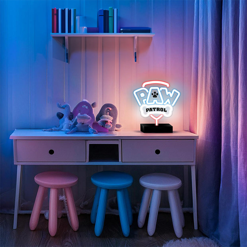 Neon LED Paw Patrol logo decor pentru camera copii GSM189324
