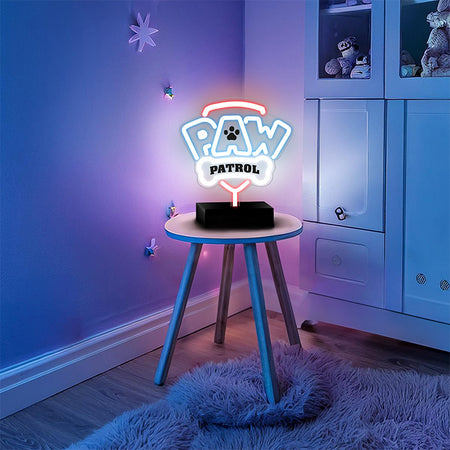 Neon LED Paw Patrol logo decor pentru camera copii GSM189324
