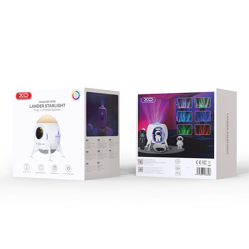 Proiector LED Starlight cu boxă Bluetooth, model capsulă spațială XO GSM192942