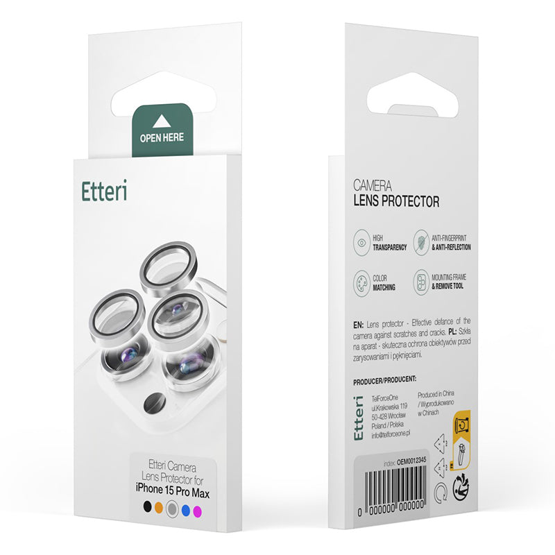 Protecție cameră pentru iPhone 16 Pro și 16 Pro Max, sticlă 9H cu strat oleofob