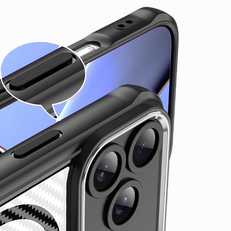 Husă protecție carbon MagSafe iPhone 17 Pro Max 6.9" negru GSM193531