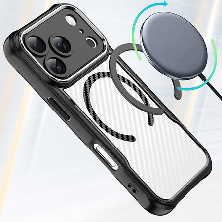 Husă protecție carbon MagSafe iPhone 17 Pro Max 6.9" negru GSM193531