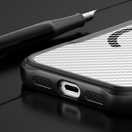 Husă protecție carbon MagSafe iPhone 17 Pro Max 6.9" negru GSM193531