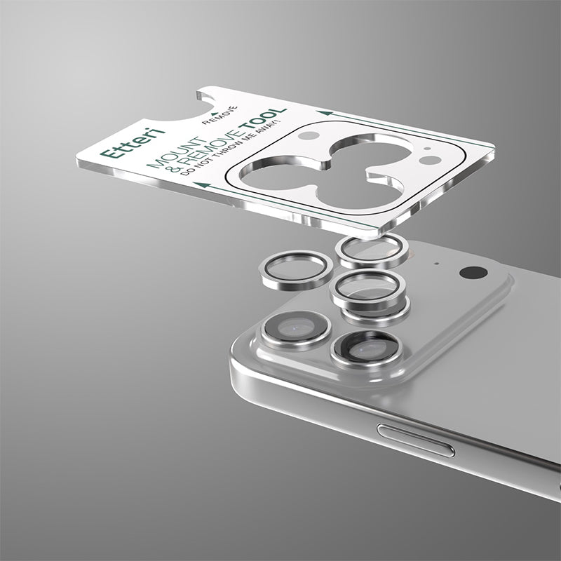 Protecție cameră iPhone 17 Pro/Pro Max gri Etteri GSM194892