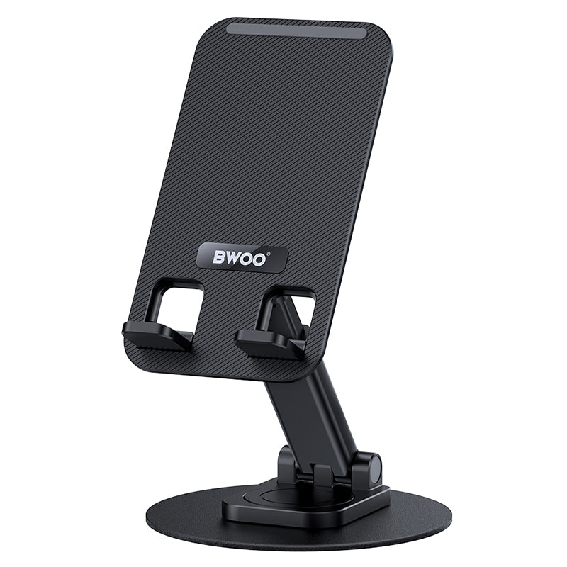 Suport birou rotativ pentru telefon, bază metalică, negru, Bwoo GSM194968