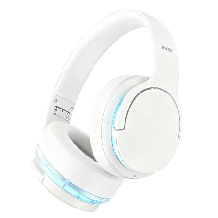 Căști Bluetooth cu anulare activă a zgomotului, iluminare RGB, autonomie 10 ore, Bwoo