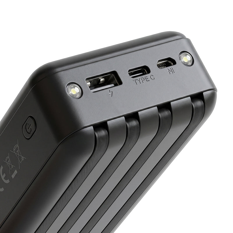 Power bank solar 20000 mAh, negru, 3 porturi USB, Setty GSM196780